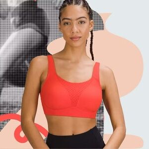 Lululemon Run Times Bra High Support Orange 40DDD Running Activewear